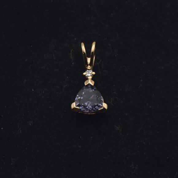 Ross-SImons - Synthetic Color Change Sapphire Vermeil Pendant - Picture 4 of 6